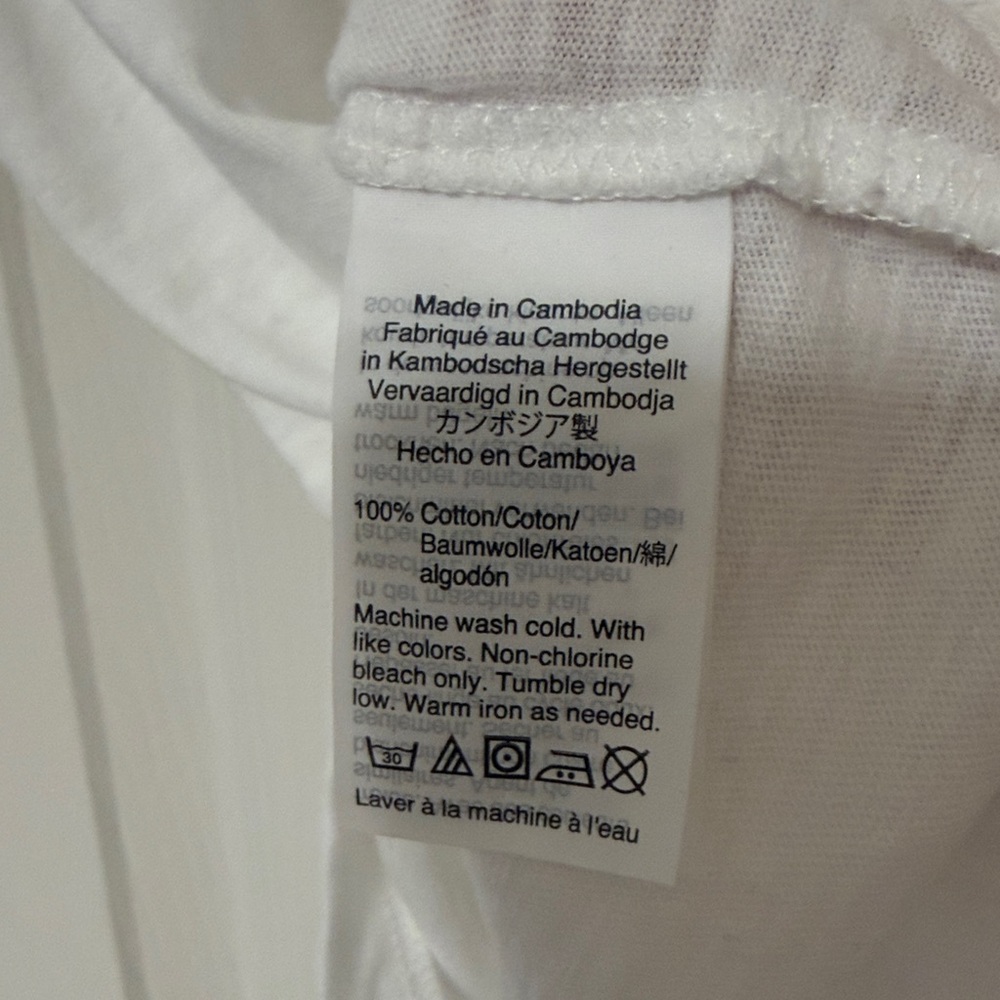 J. Crew White Graphic Tee with French Dachshund Print L - Picture 7 of 7